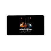 Het leven is vol belangrijke keuzes Guitar Lover Etiket (Voorkant)