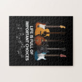 Het leven is vol belangrijke keuzes Guitar Lover Legpuzzel (Horizontaal)