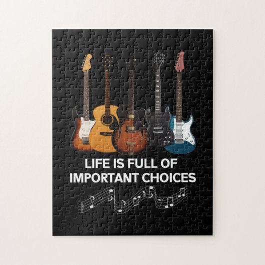 Het leven is vol belangrijke keuzes Guitar Lover Legpuzzel (Verticaal)