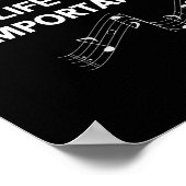 Het leven is vol belangrijke keuzes Guitar Lover Poster (Hoek)