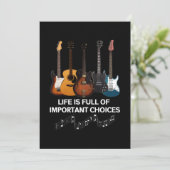 Het leven is vol belangrijke keuzes Guitar Lover Save The Date (Staand voorkant)