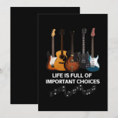 Het leven is vol belangrijke keuzes Guitar Lover Save The Date (Voorkant / Achterkant)