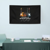 Het leven is vol belangrijke keuzes Guitar Lover Spandoek (Beurs)