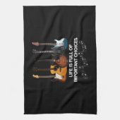 Het leven is vol belangrijke keuzes Guitar Lover Theedoek (Verticaal)