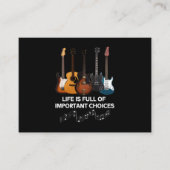 Het leven is vol belangrijke keuzes Guitar Lover Visitekaartje (Voorkant)