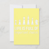 Het leven is vol belangrijke keuzes, schaafoverloo bedankkaart (Voorkant)