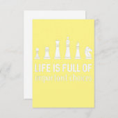 Het leven is vol belangrijke keuzes, schaafoverloo bedankkaart (Voorkant / Achterkant)