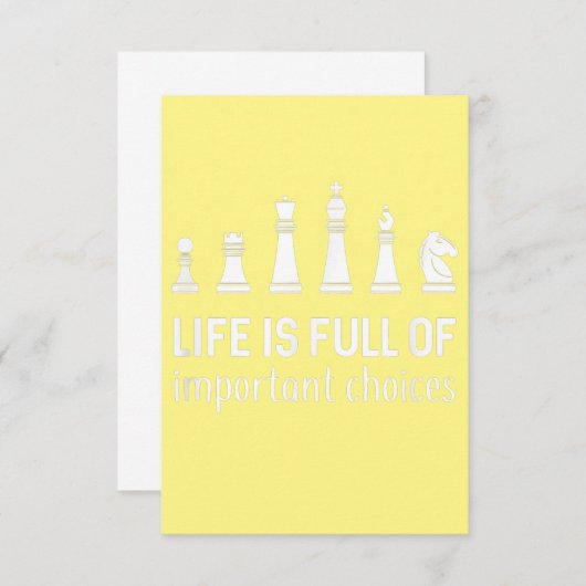 Het leven is vol belangrijke keuzes, schaafoverloo bedankkaart (Voorkant / Achterkant)
