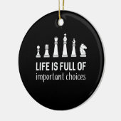 Het leven is vol belangrijke keuzes, schaafoverloo keramisch ornament (Links)
