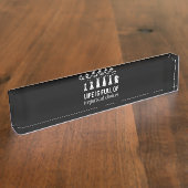 Het leven is vol belangrijke keuzes, schaafoverloo naambordje (Zijkant)