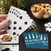 Het leven is vol belangrijke keuzes, schaafoverloo pokerkaarten (Insitu)