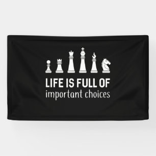 Het leven is vol belangrijke keuzes, schaafoverloo spandoek