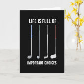 Het leven is vol met Belangrijke Keuzen Golf Kaart (Gele Bloem)