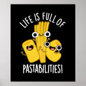 Het leven is vol met pastabilities grappig pun don poster (Voorkant)