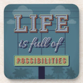 Het leven is vol mogelijkheden drankjes onderzetter (Voorkant)