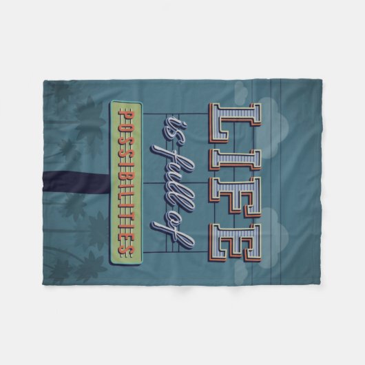 Het leven is vol mogelijkheden fleece deken (Voorkant (Horizontaal))