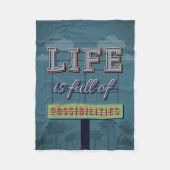 Het leven is vol mogelijkheden fleece deken (Voorkant)