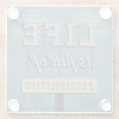 Het leven is vol mogelijkheden glazen onderzetter (Achterkant)