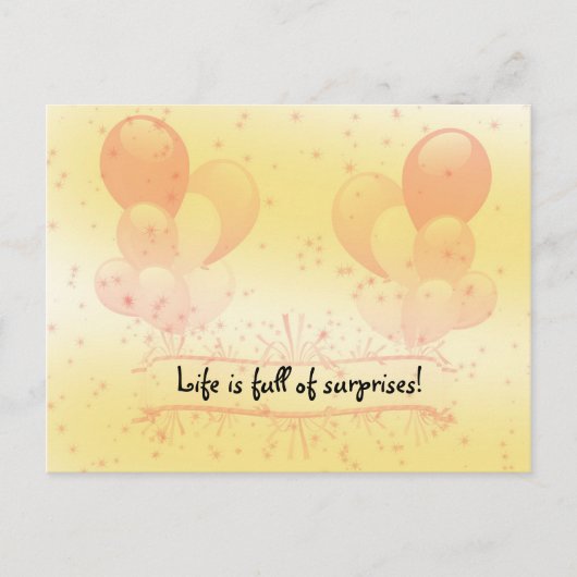 Het leven is vol verrassend Briefkaart (Voorkant)