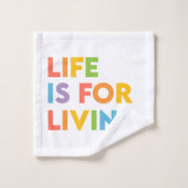 Het leven is voor het leven bad handdoek (Wasdoekje)