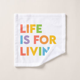 Het leven is voor het leven bad handdoek