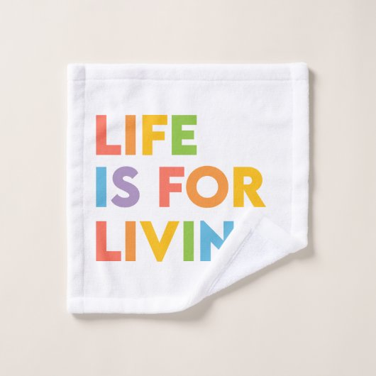 Het leven is voor het leven bad handdoek (Wasdoekje)