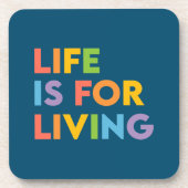 Het leven is voor het leven bier onderzetter (Voorkant)