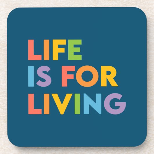 Het leven is voor het leven bier onderzetter (Voorkant)