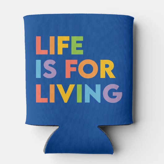 Het leven is voor het leven blikjeskoeler (Achterkant)