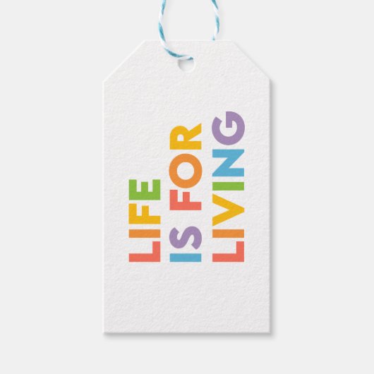 Het leven is voor het leven cadeaulabel (Voorkant)