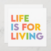 Het leven is voor het leven feestdagenkaart (Voorkant / Achterkant)