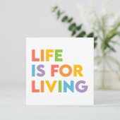 Het leven is voor het leven feestdagenkaart (Staand voorkant)