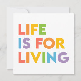 Het leven is voor het leven feestdagenkaart