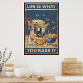 Het leven is wat je bakt poster (Keuken)