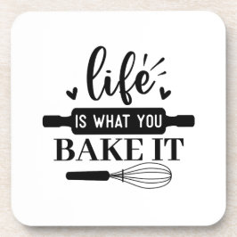 Het leven is wat je erop zet. bier onderzetter