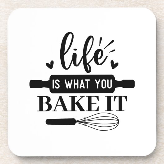 Het leven is wat je erop zet. bier onderzetter (Voorkant)