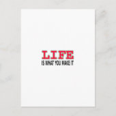 Het leven is wat je maakt briefkaart (Voorkant)