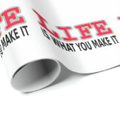 Het leven is wat je maakt cadeaupapier (Rol Hoek)