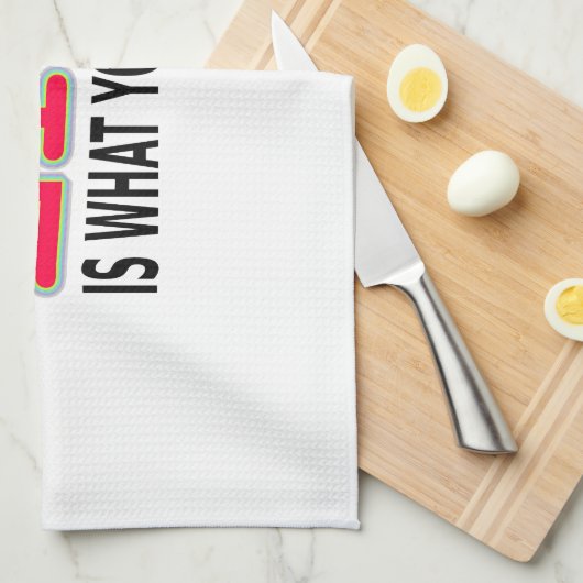 Het leven is wat je maakt theedoek (Quarter Fold)