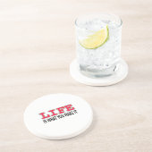 Het leven is wat je maakt zandsteen onderzetter (Zijkant)