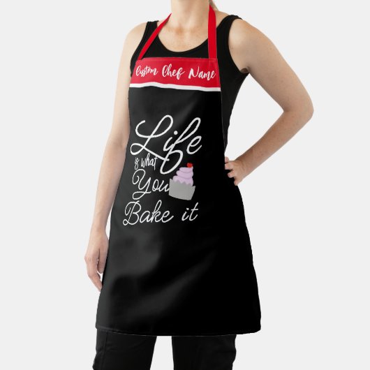 Het leven is wat je Schort bakt, gepersonaliseerd  (Insitu)