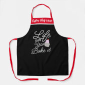 Het leven is wat je Schort bakt, gepersonaliseerd  (Voorkant)