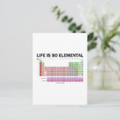 Het leven is zo elementair (periodieke tabel van e briefkaart (Staand voorkant)