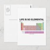 Het leven is zo elementair (periodieke tabel van e briefkaart (Voorkant / Achterkant)