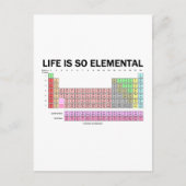 Het leven is zo elementair (periodieke tabel van e briefkaart (Voorkant)