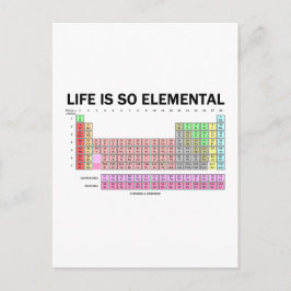 Het leven is zo elementair (periodieke tabel van e briefkaart