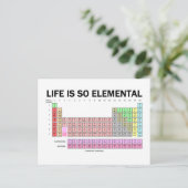 Het leven is zo elementair (periodieke tabel van e briefkaart (Staand voorkant)