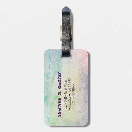 Het leven is zo goed. bagagelabel (Achterkant verticaal)