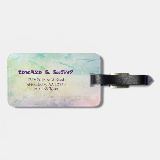 Het leven is zo goed. bagagelabel (Achterkant horizontaal)