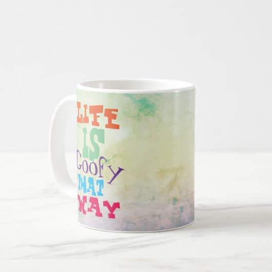 Het leven is zo goed. koffiemok (Voorkant links)